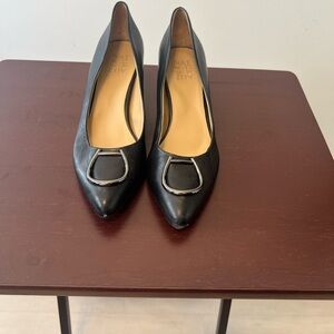 Naturalizer Caprice Leather Block Heel Pumps Size 8.5